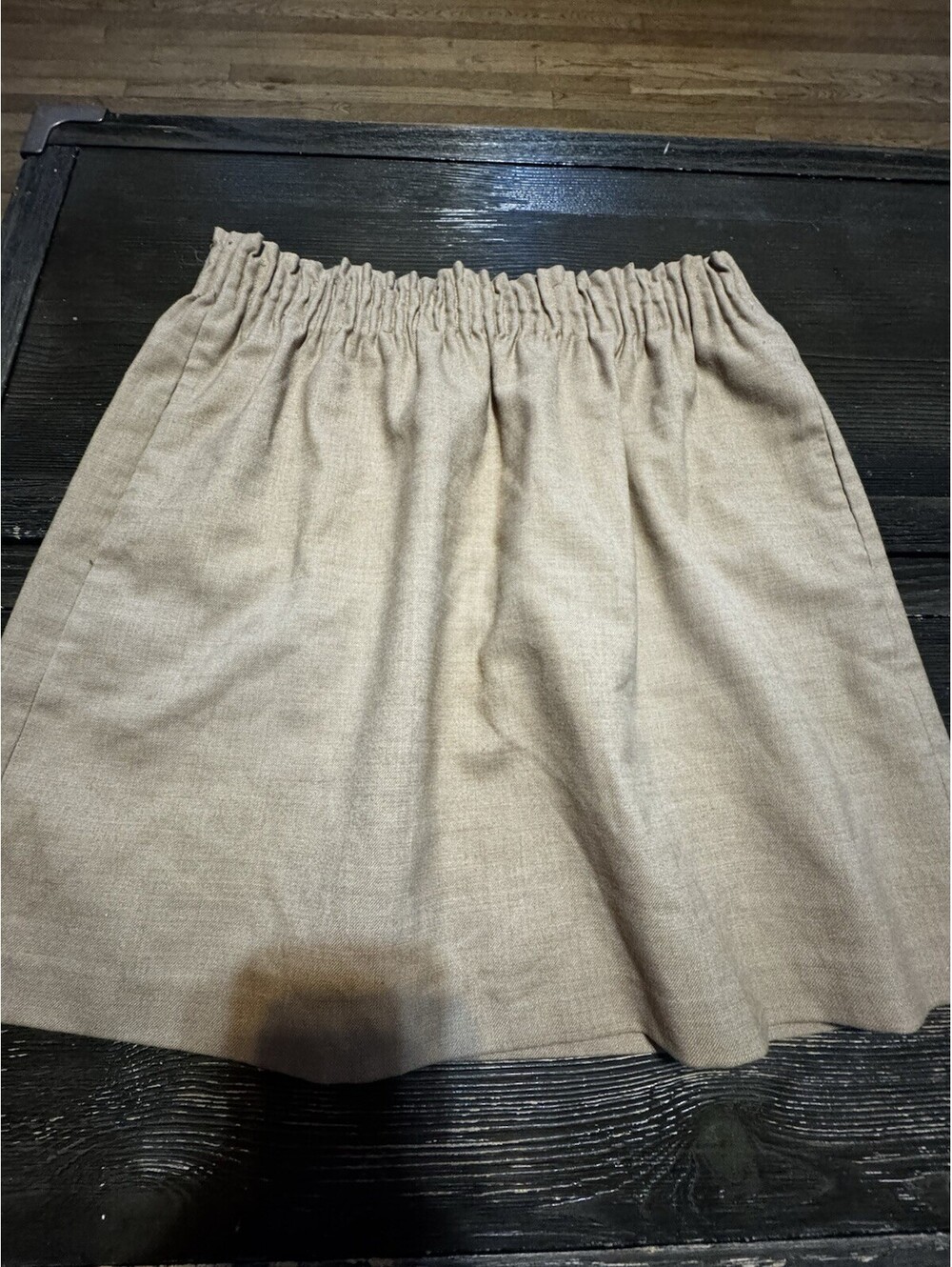 J.Crew Womens 6 Camel Wool Blend Sidewalk Skirt Elastic Waist Lined Pocket